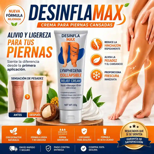 DESINFLAMAX - CREMA DE ALIVIO PARA PIERNAS HINCHADAS