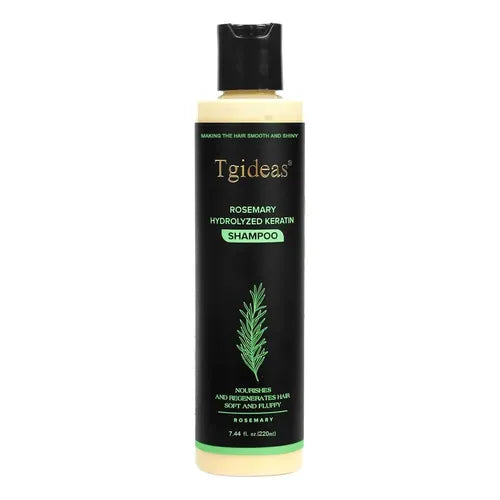 Keratina + Romero + Ortiga + Biotina - Champú Nutritivo y Regenerador para Cabello Grueso y Voluminoso (220 ml) - IdeasLabCo™
